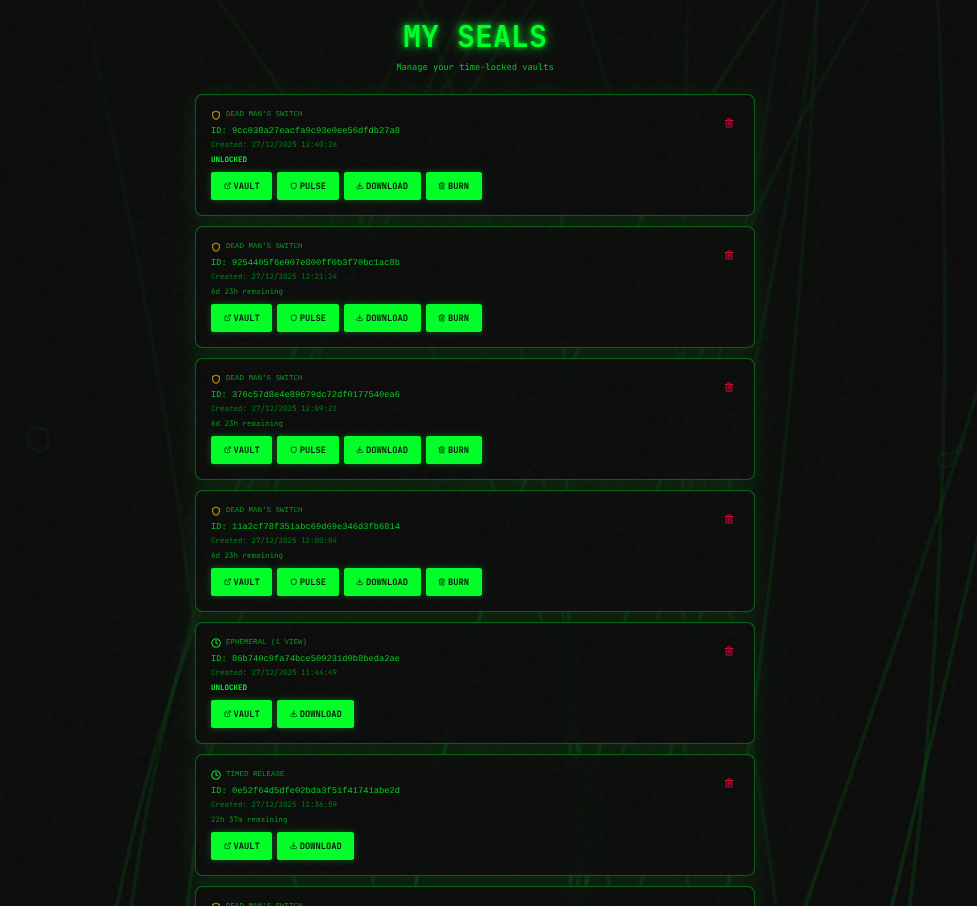 TimeSeal - Screenshot 3 showing product features and functionality