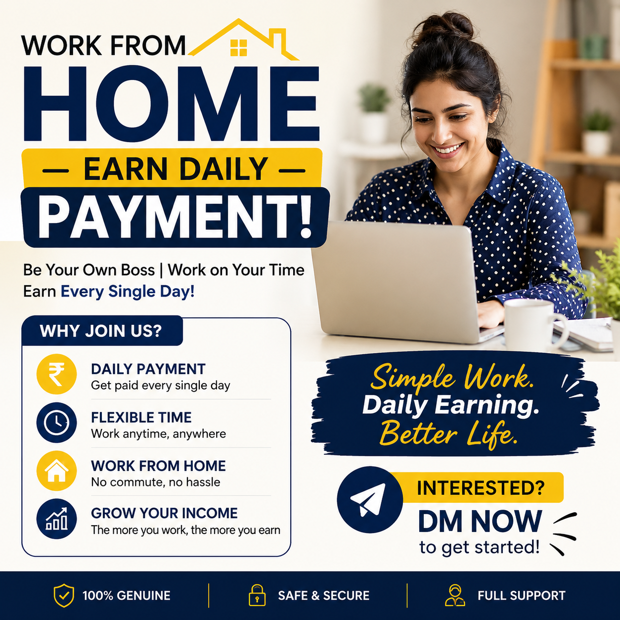 Work From Home Daily Payment 