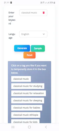 Youtube Tag Generator