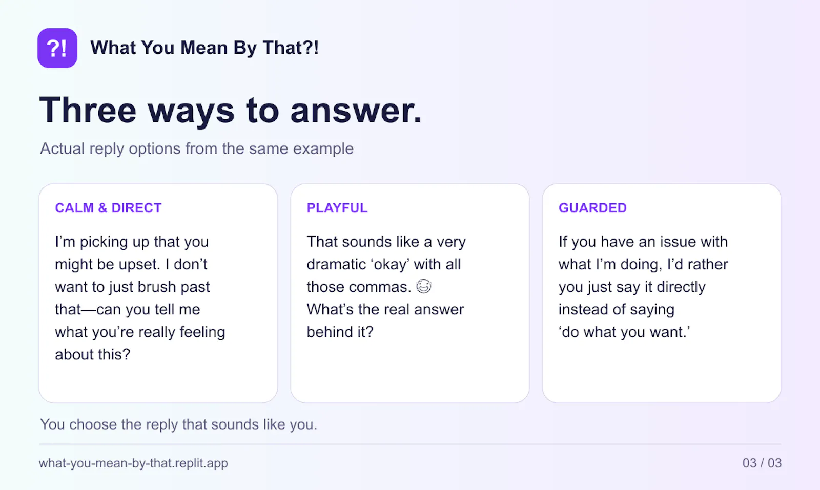 What You Mean By That?! screenshot 1