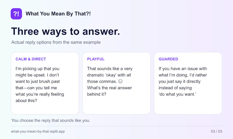 What You Mean By That?! screenshot 1