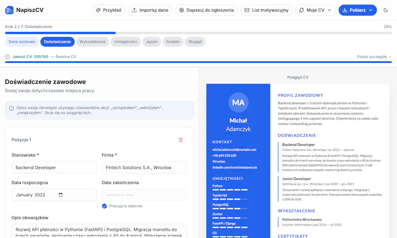 NapiszCV screenshot 4