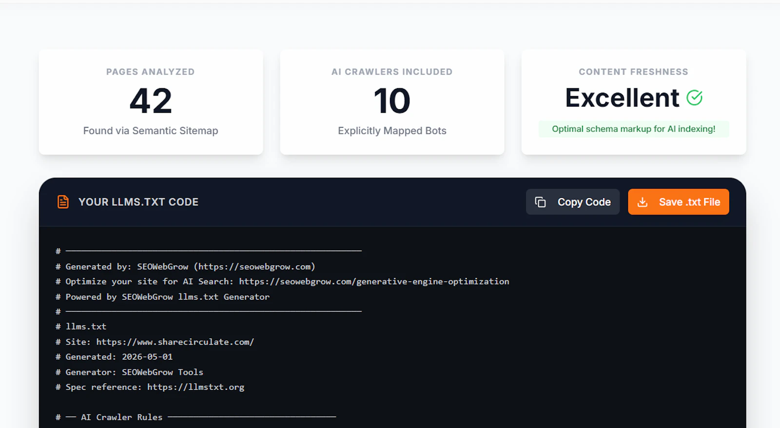 llms.txt Generator screenshot 6