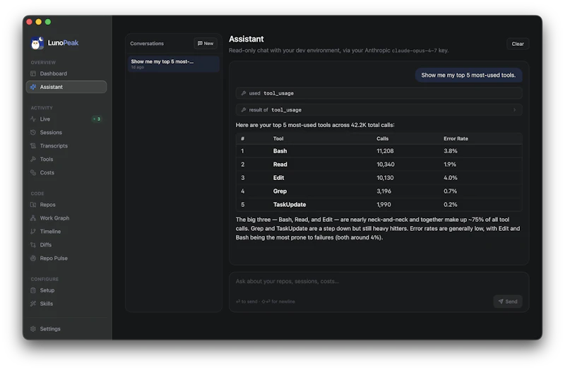 LunoPeak screenshot 2