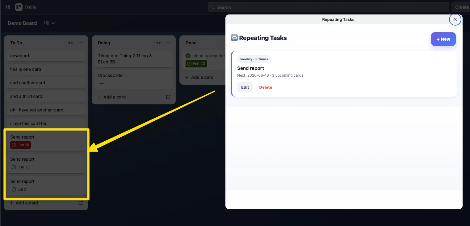 Repeating Tasks for Trello gallery image