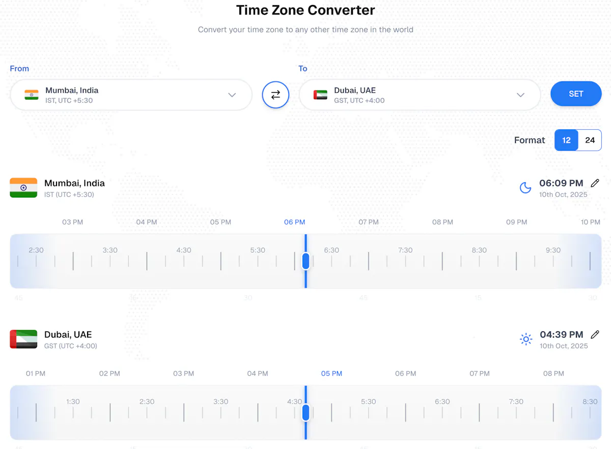 WhereFlight - Timezone Converter