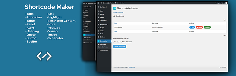 Shortcode Maker gallery image