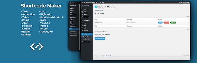 Shortcode Maker gallery image