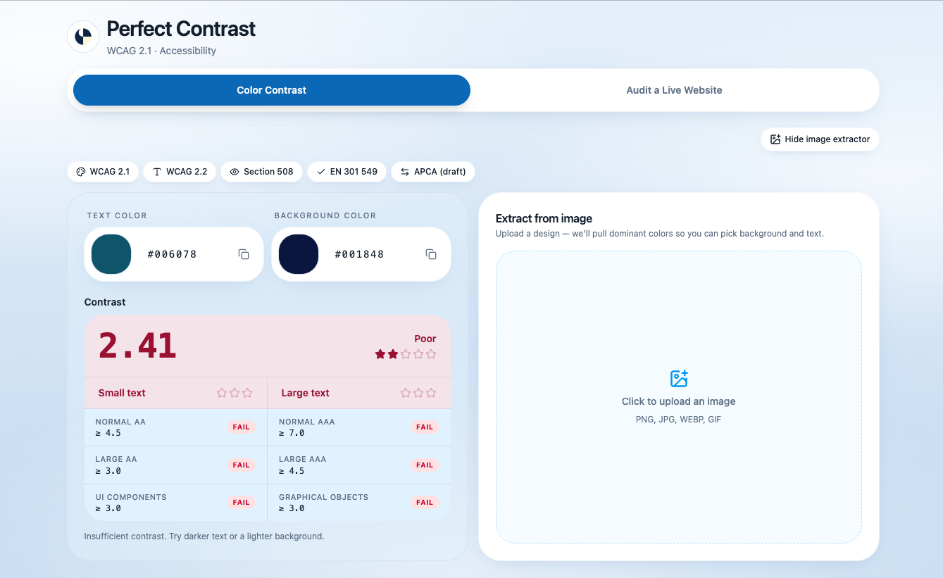 Color Contrast & Accessibility Checker gallery image