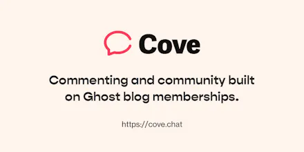 Cove - Native comments for Ghost gallery image
