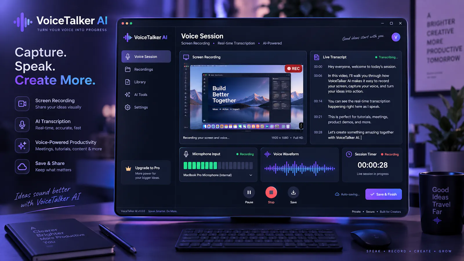 Voice Talker -  Scribe Voice Studio screenshot 3