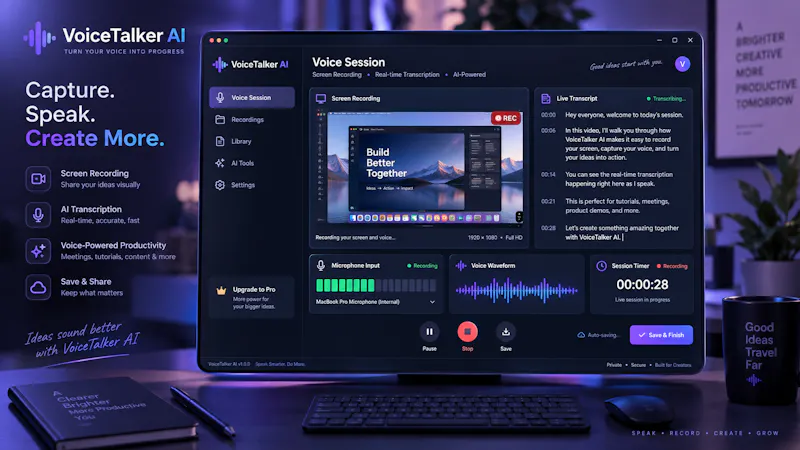 Voice Talker -  Scribe Voice Studio screenshot 3