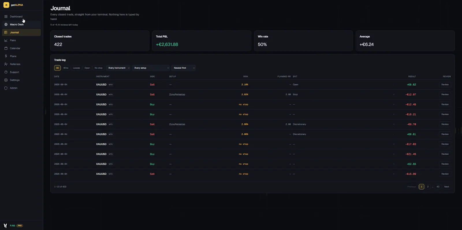 getALPHA screenshot 2