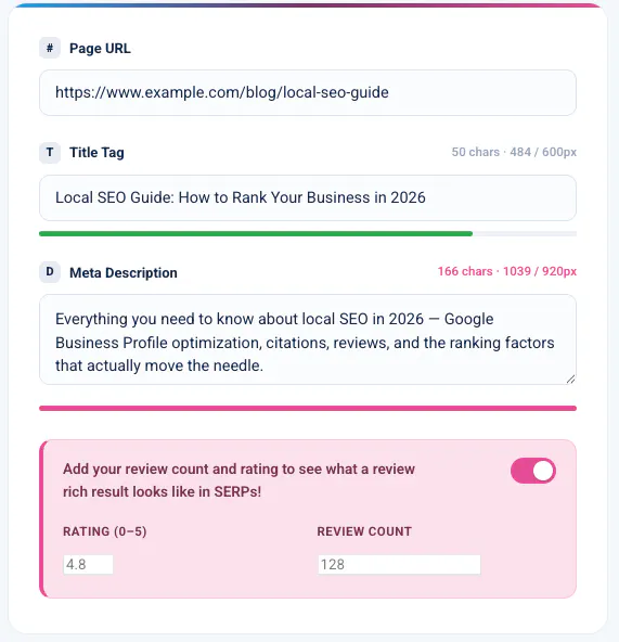 Google SERP Simulator gallery image