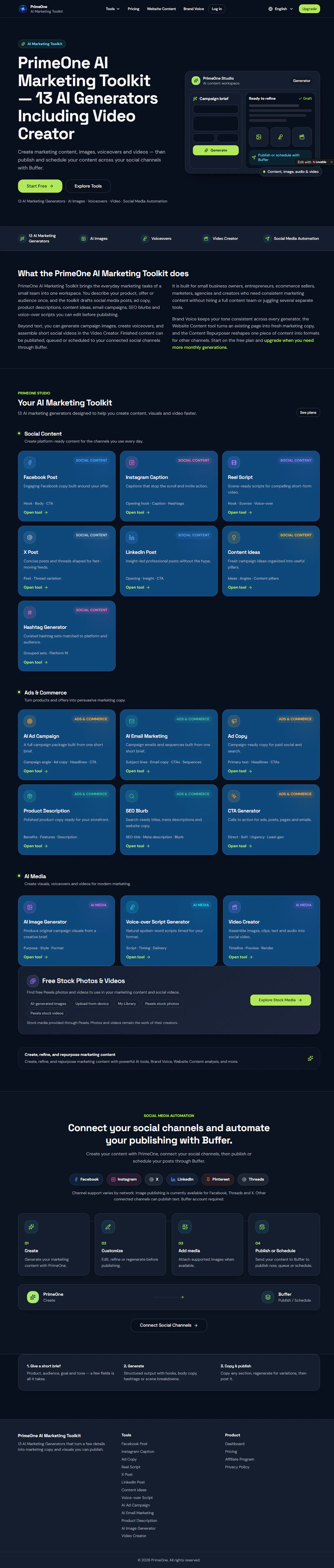 PrimeOne AI Marketing Toolkit screenshot 3