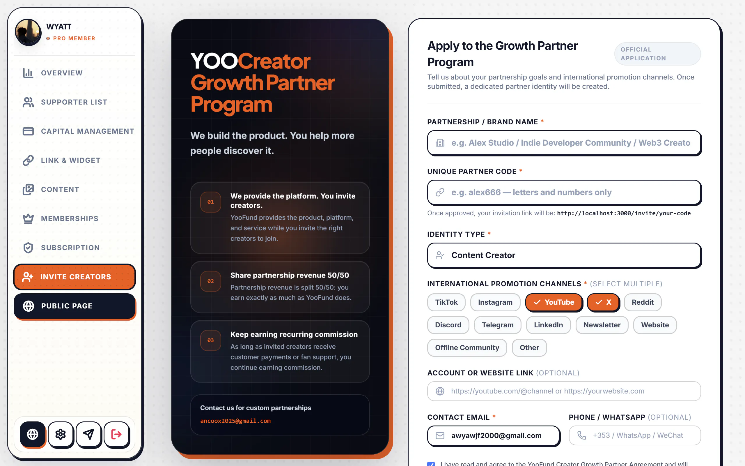 YooFund—Creator's tip income account gallery image