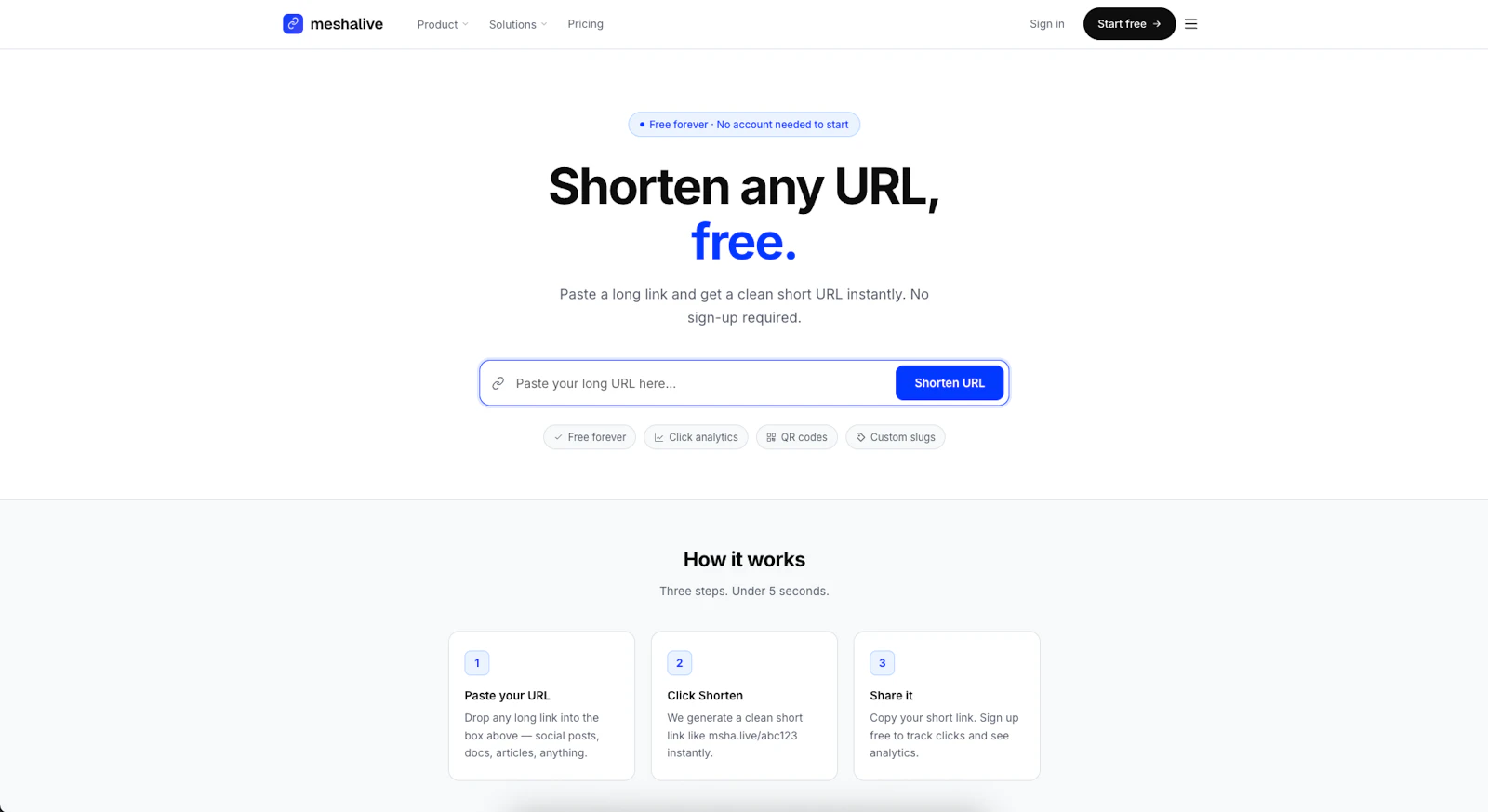 URL Shortener with Analytics & QR Codes screenshot 1