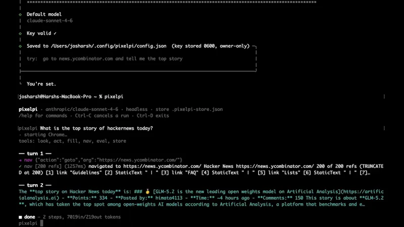 A minimal browser harness for agents screenshot 1 (video preview)
