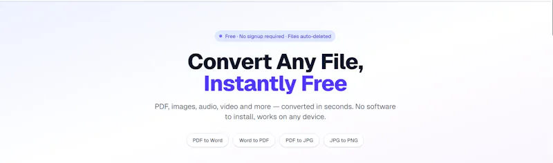 ZapConvert  Convert Any File Free Online screenshot 1