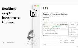 Realtime crypto investment tracker media 2
