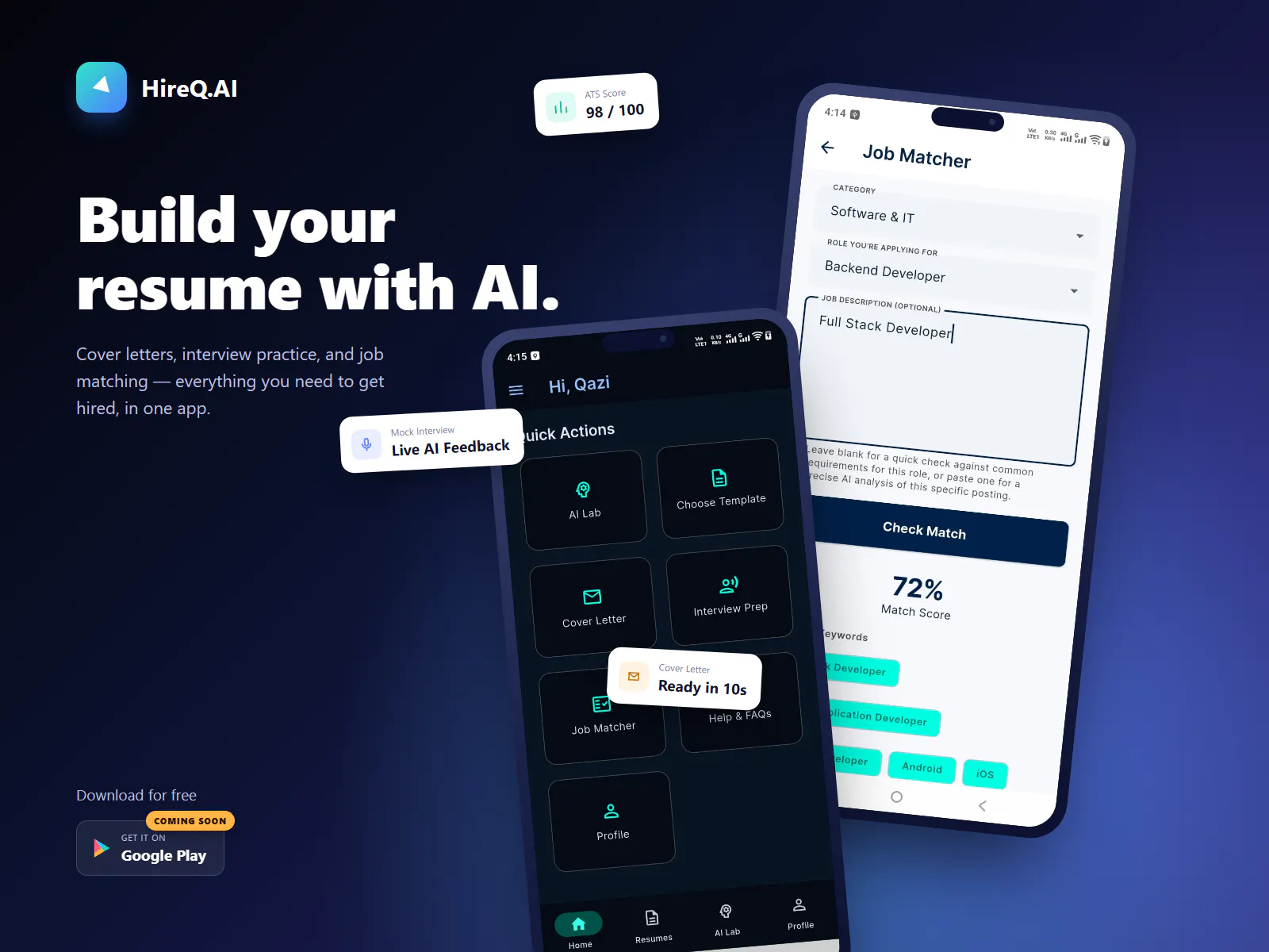 HireQ.AI: AI Resume Builder gallery image