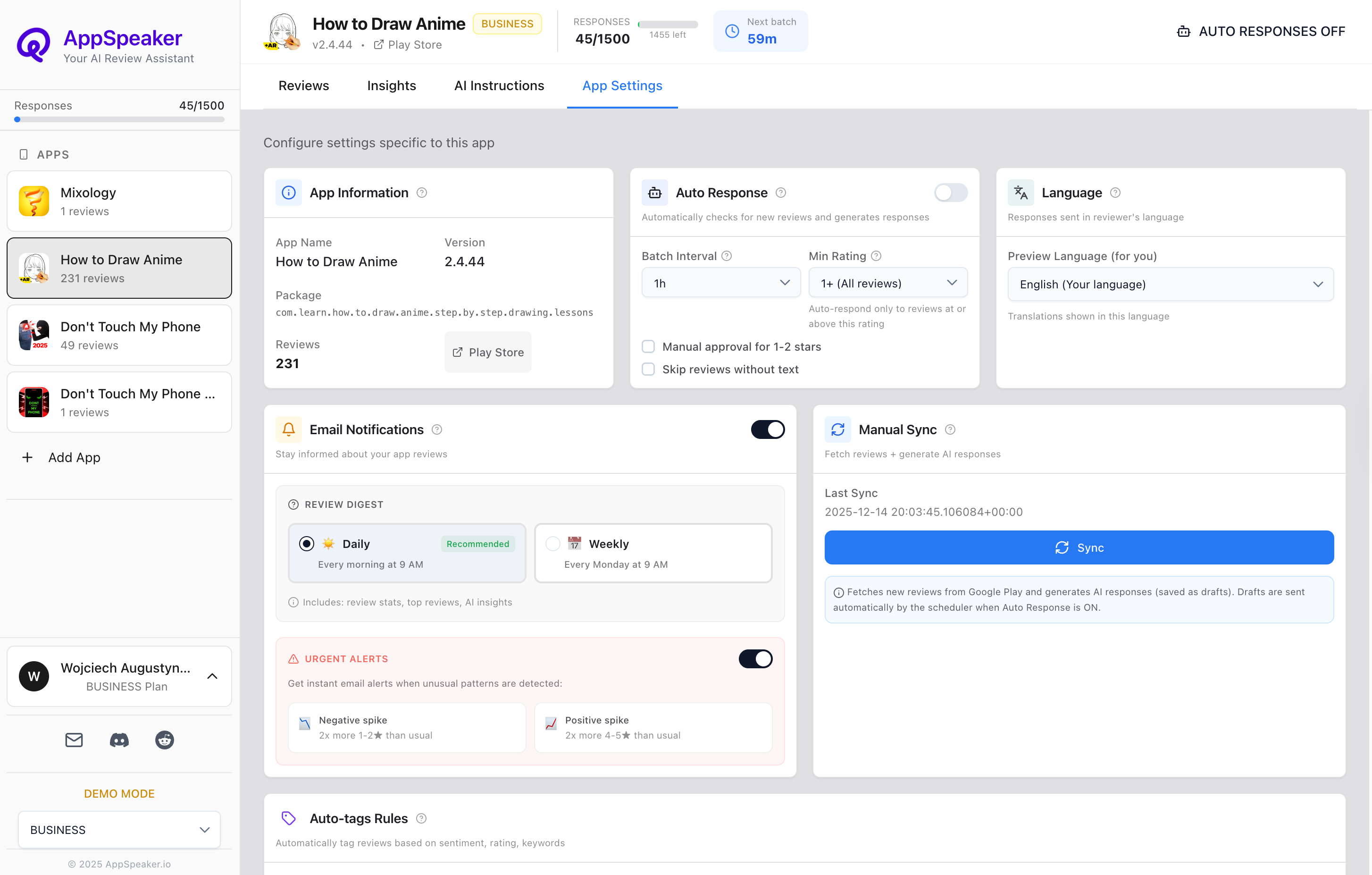 AppSpeaker - Screenshot 4 showing product features and functionality