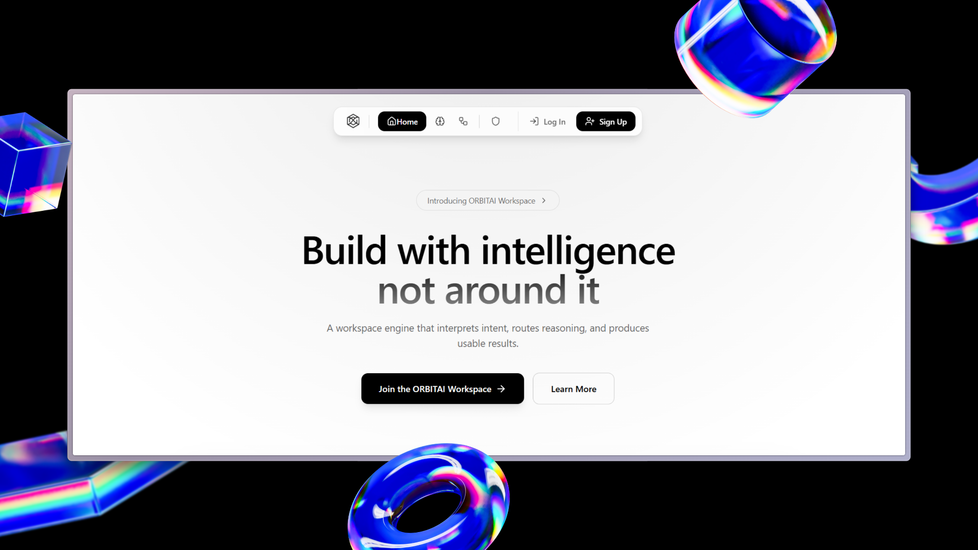 OrbitAiSpace - Main product screenshot demonstrating key features and user interface