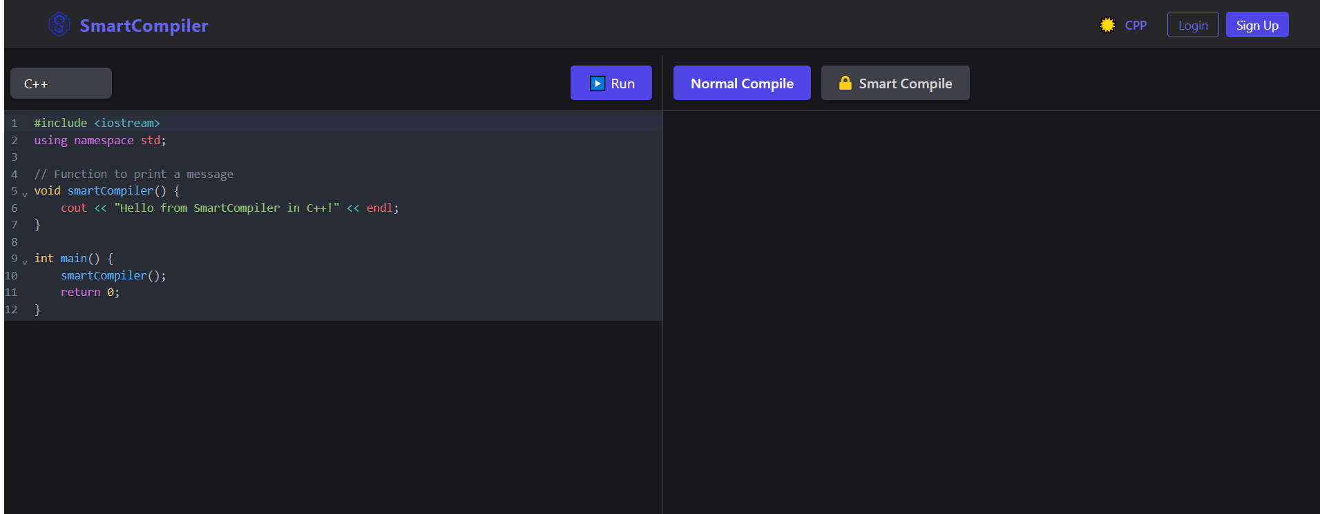 SmartCompiler screenshot 2