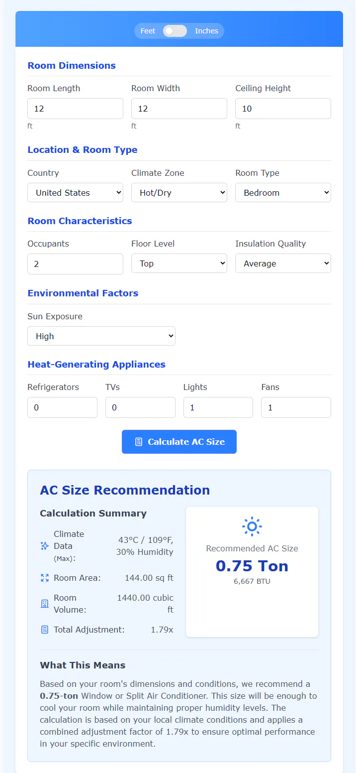Tonnage Calculator AC gallery image