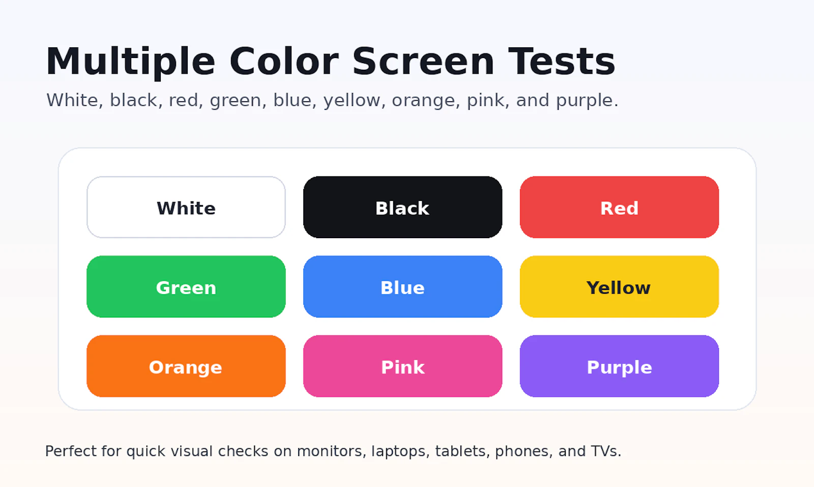 White Screen Tester screenshot 2