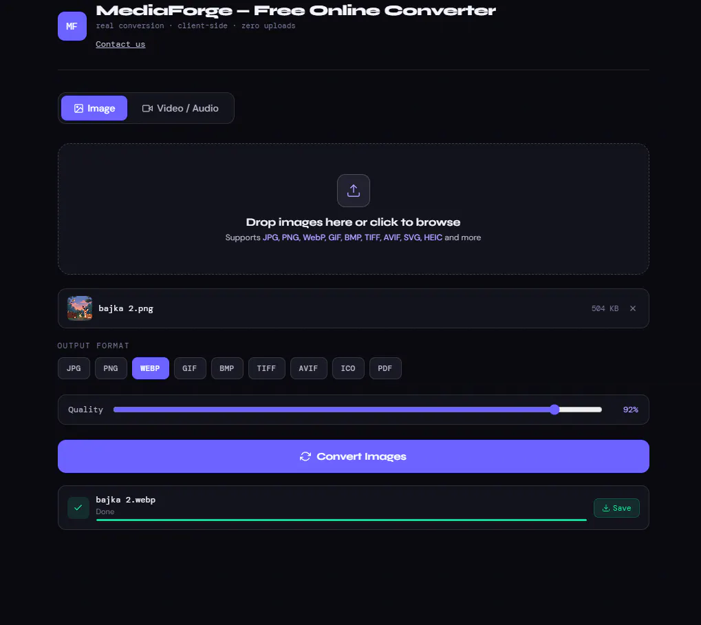 Media Forge — Online Converter gallery image