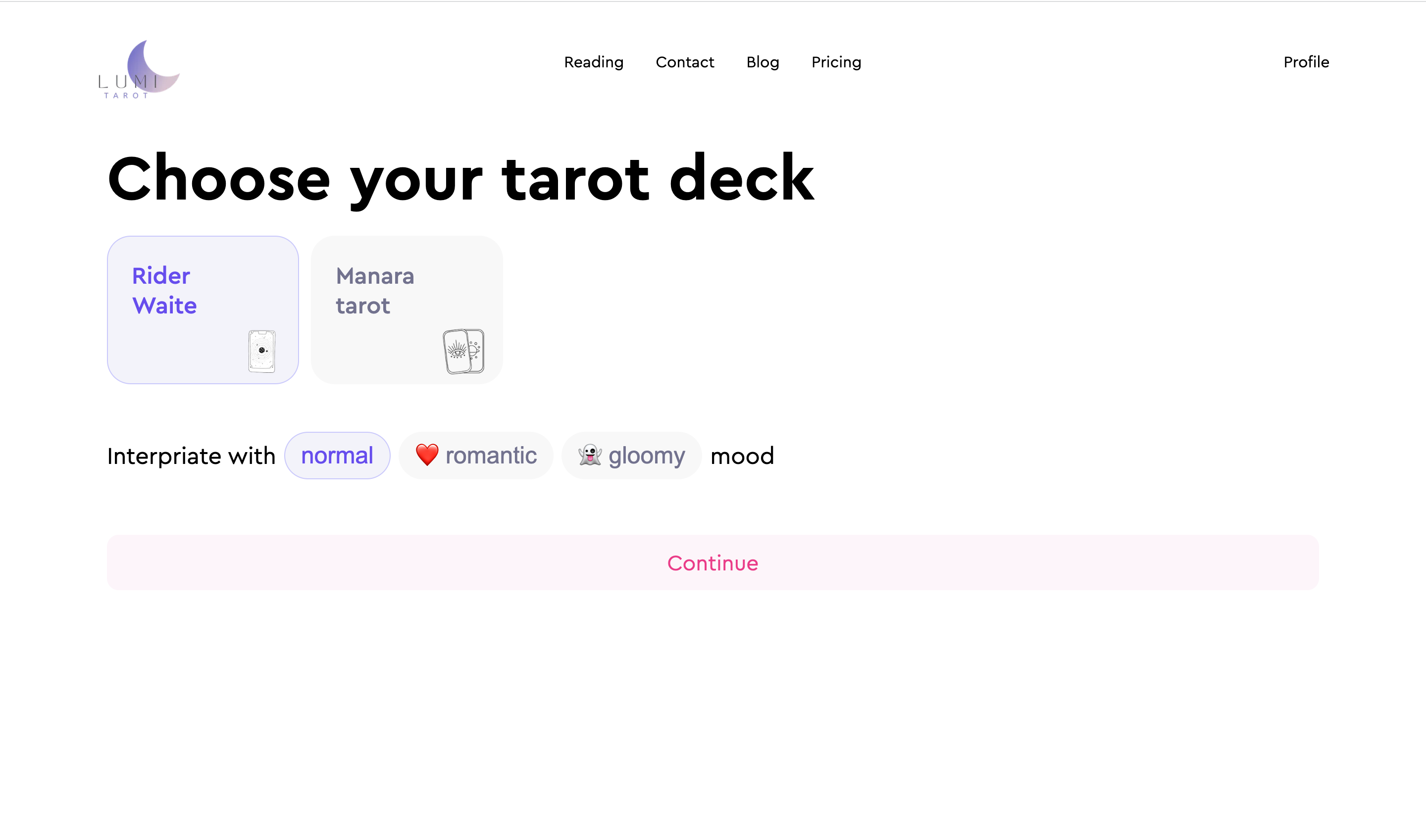Sneeuwtarot - AI-aangedreven tarotservice met 3D-interactiviteit media 5