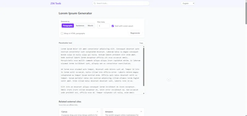 256 Tools — All tools screenshot 1