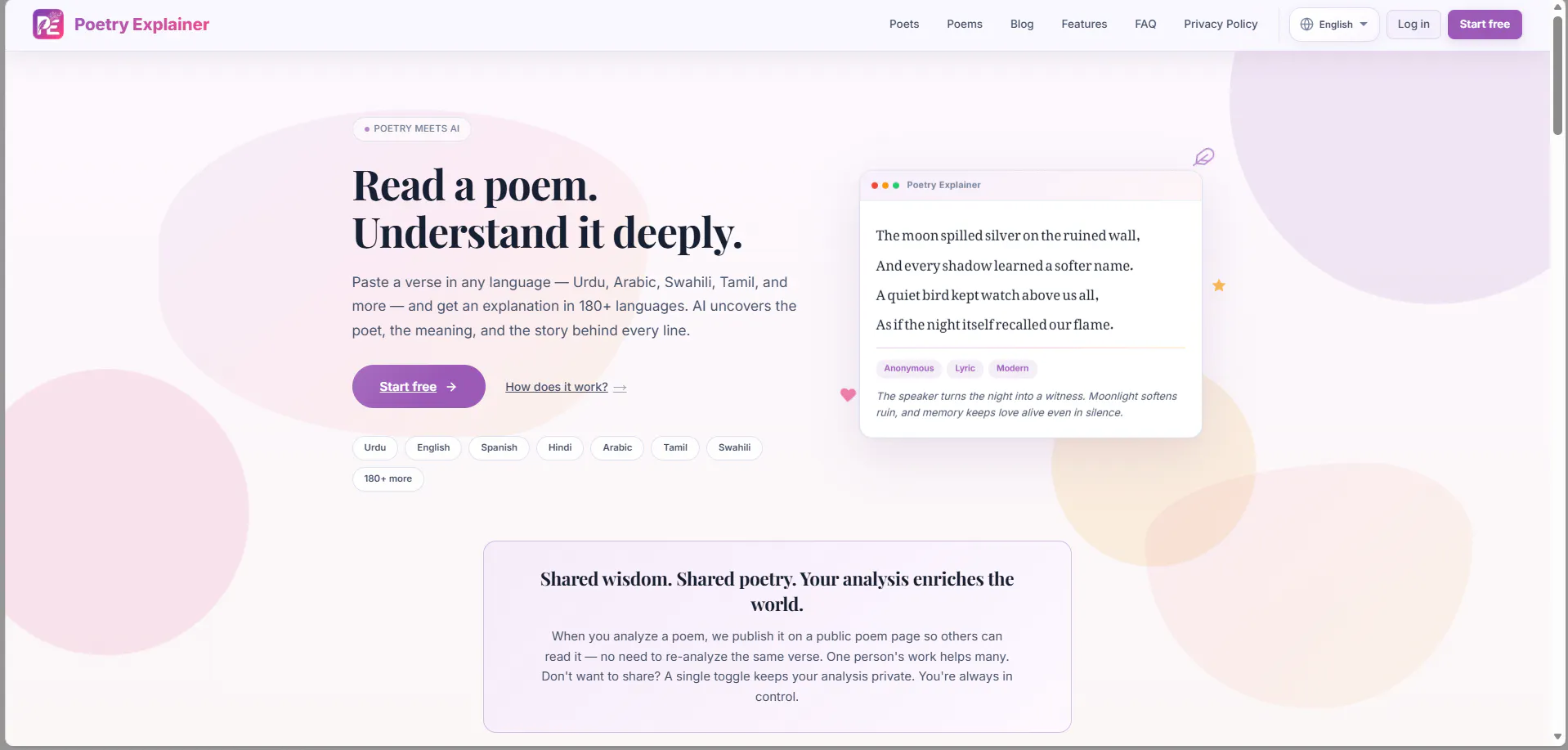 Poetry Explainer AI gallery image