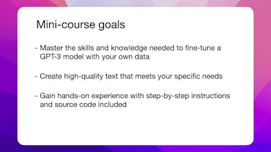 GPT-3 Fine-Tuning Crash Course gallery image