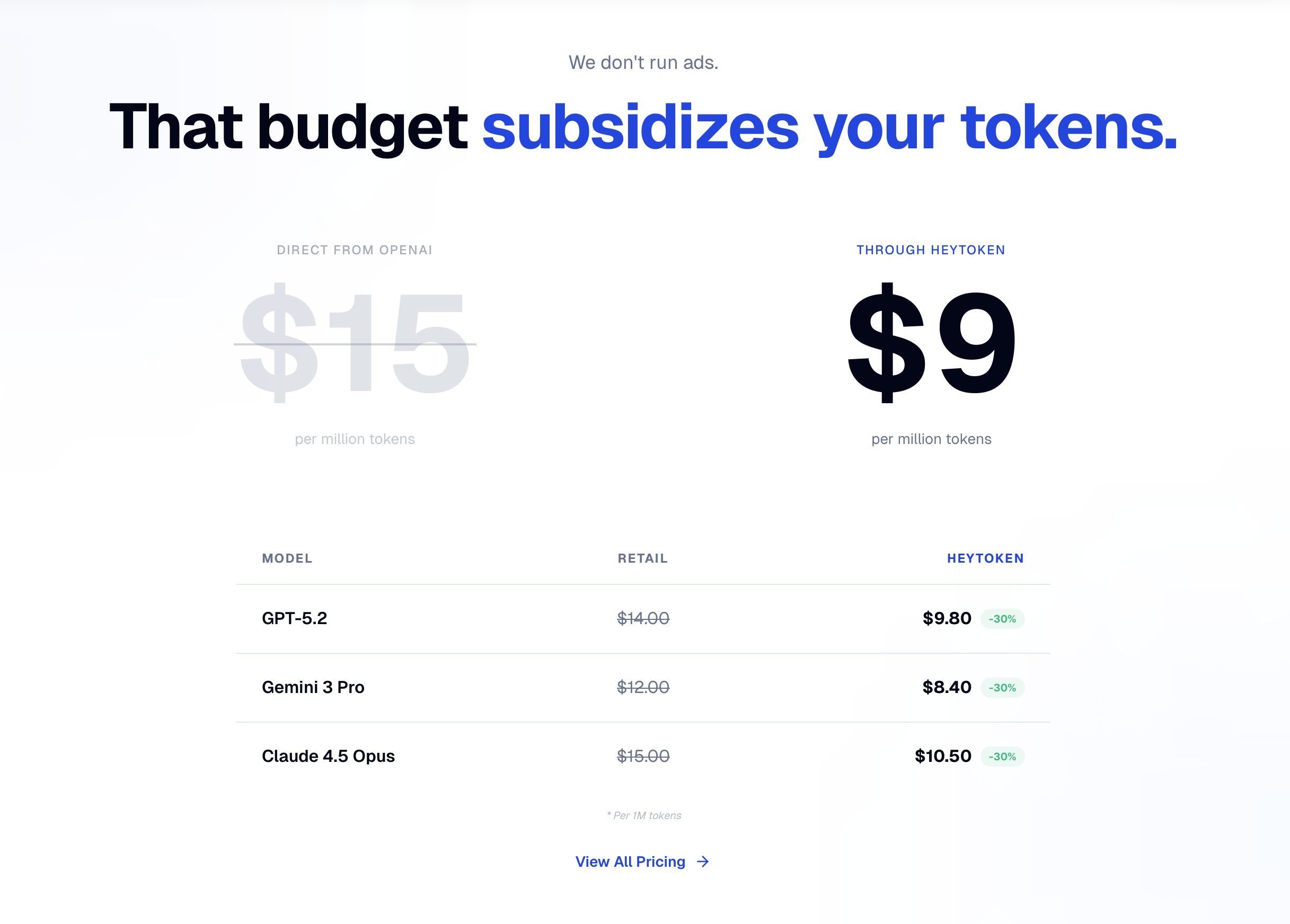 HeyToken - Main product screenshot demonstrating key features and user interface