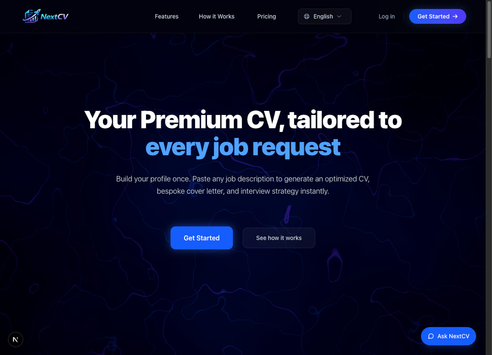 NextCV screenshot 2