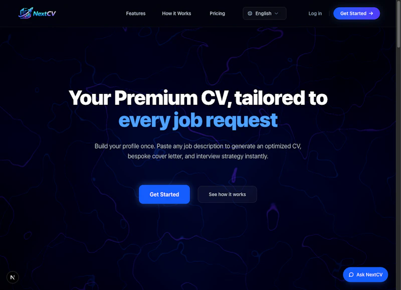 NextCV screenshot 2