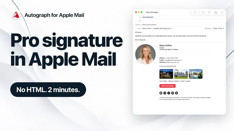 Autograph for Apple Mail screenshot 1 (video preview)
