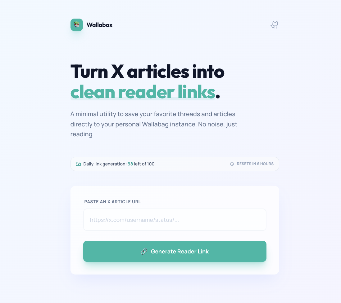 Wallabax - Main product screenshot demonstrating key features and user interface