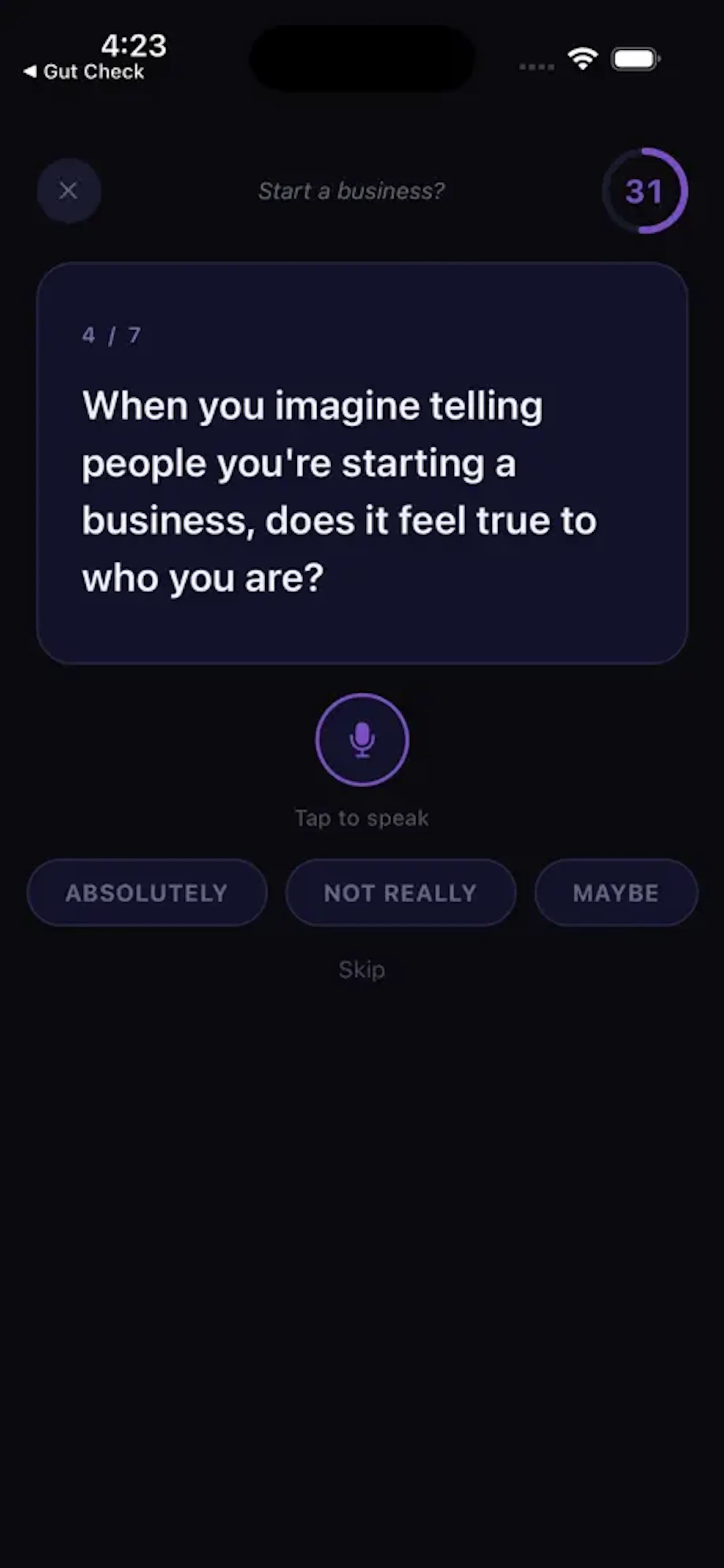 GutCheck Decision App screenshot 5