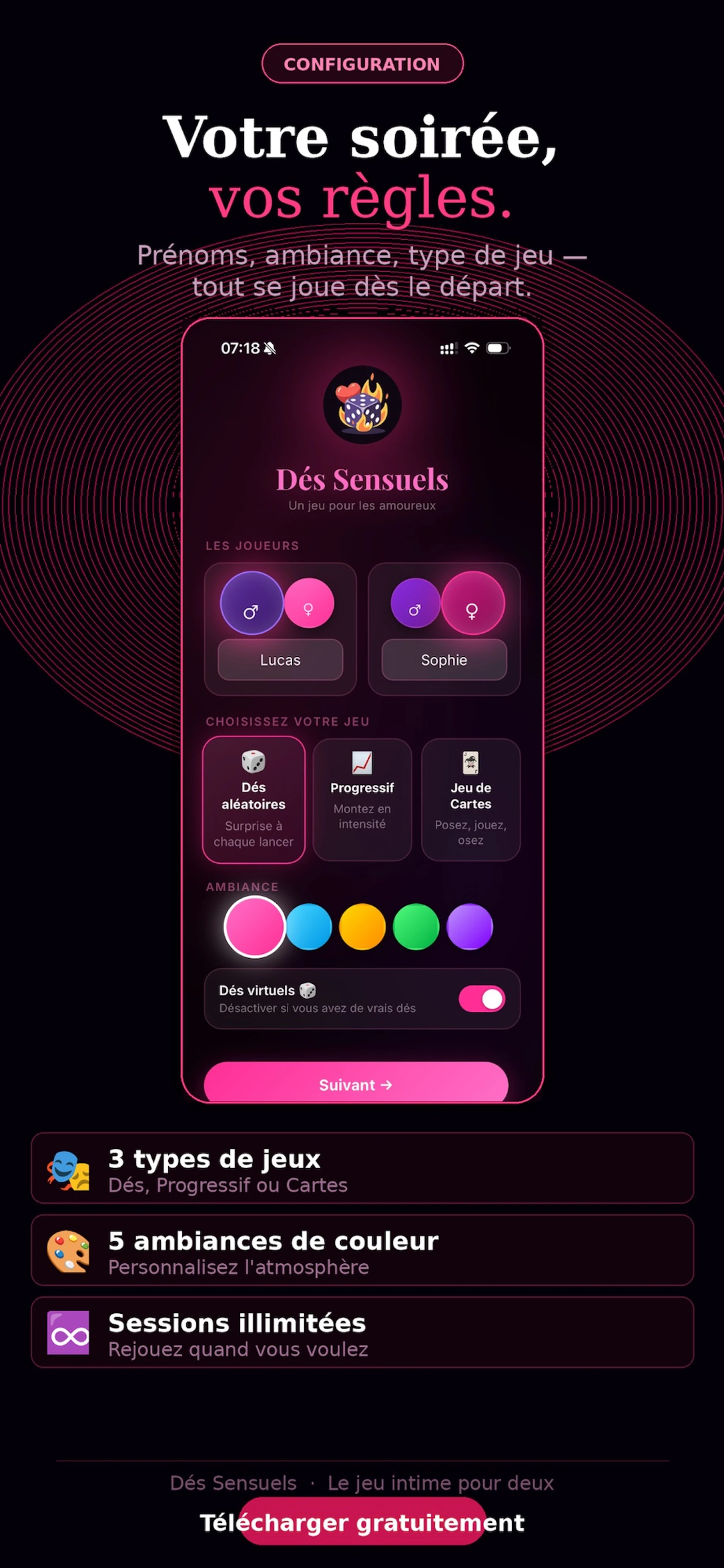 Dés Sensuels screenshot 2