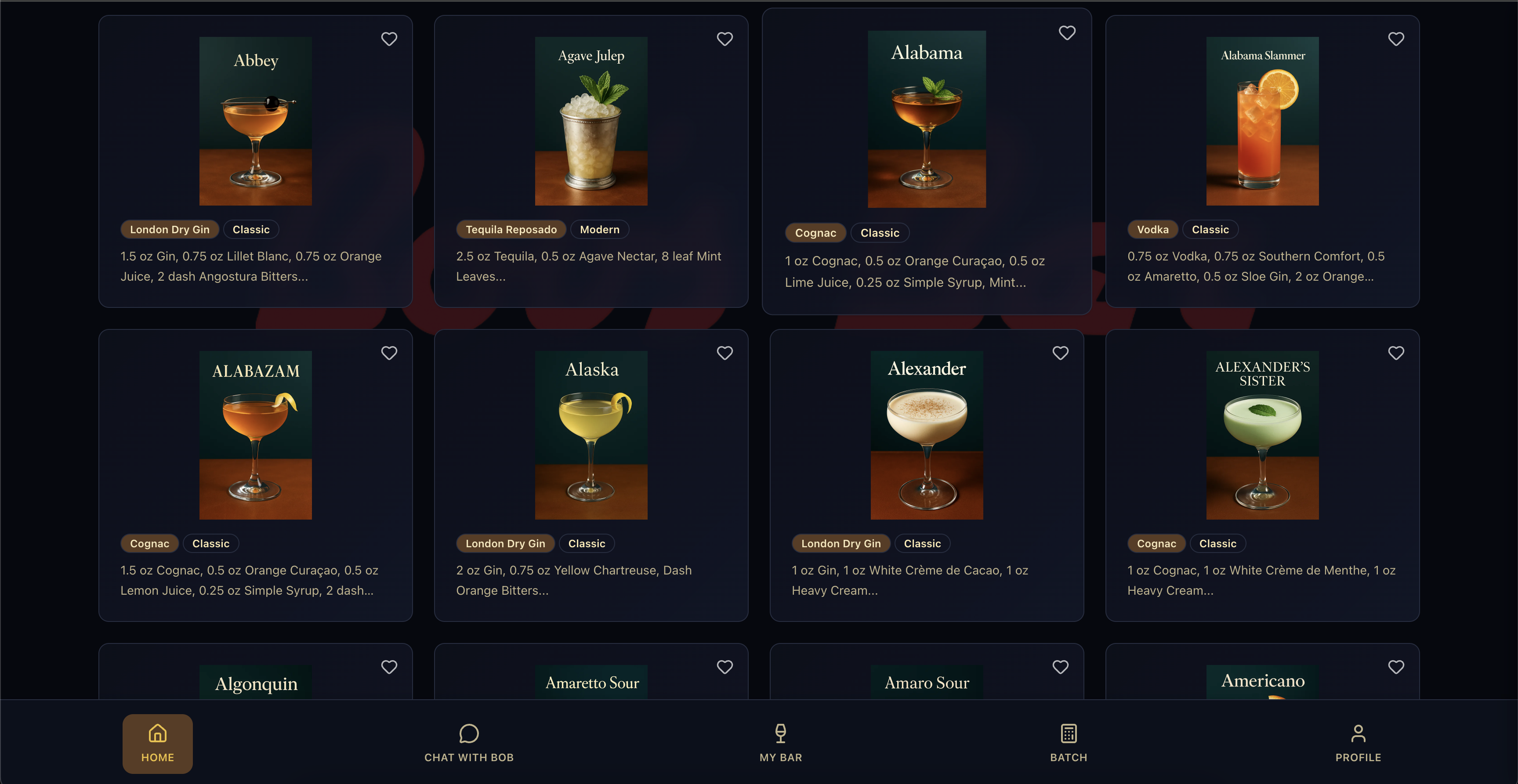 Bob's Bar - Screenshot 2 showing product features and functionality