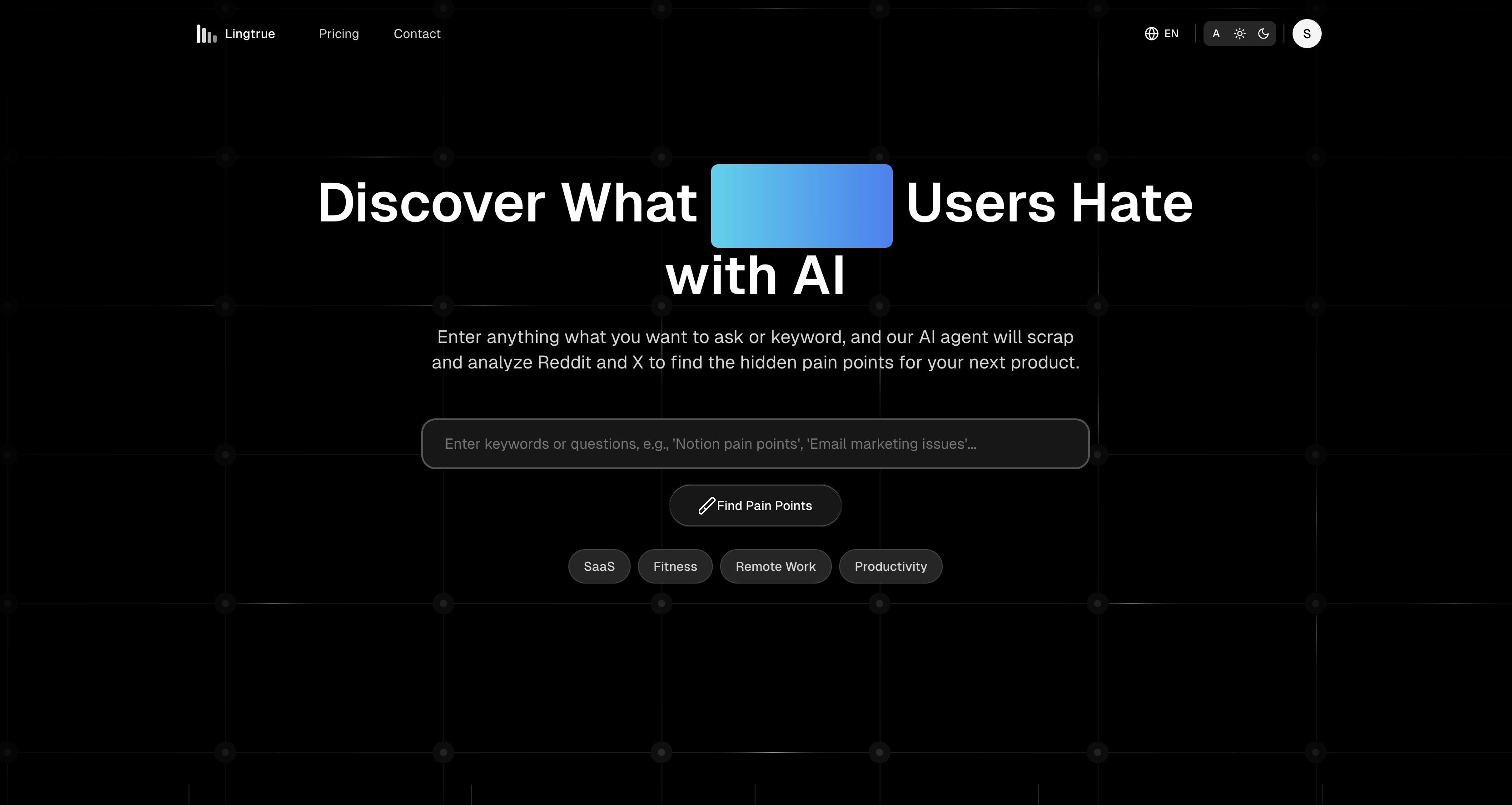 LINGTURE - Screenshot 3 showing product features and functionality