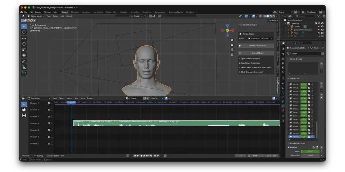Audio Lip Sync Pro for Blender screenshot 3
