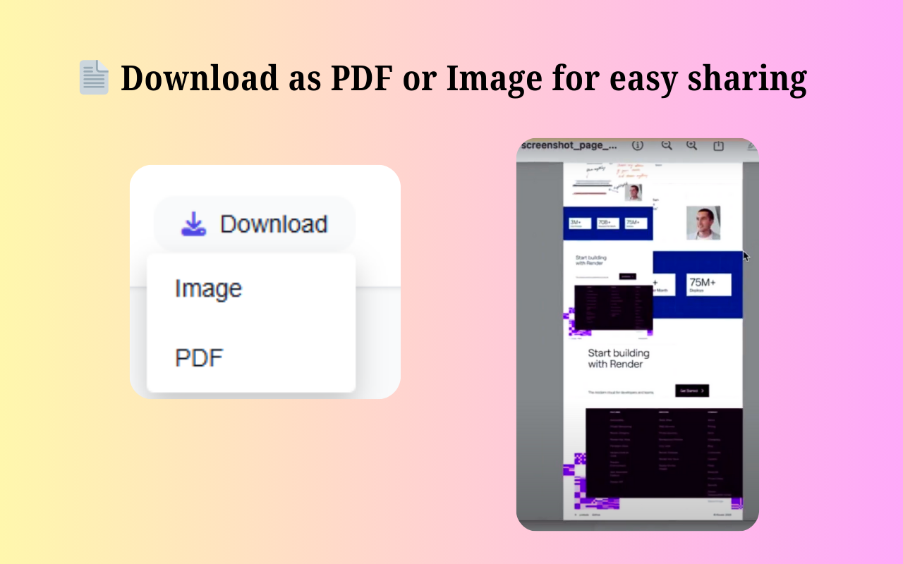 Full page screenshot & Editior - Chrome extension for advanced screenshot & editing media 6