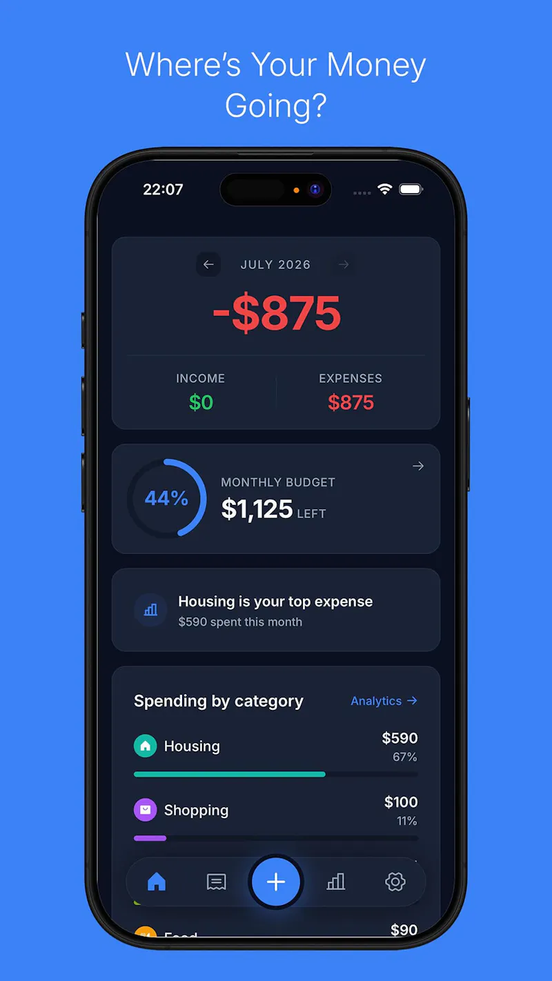 Fincend: Expense Tracker screenshot 1