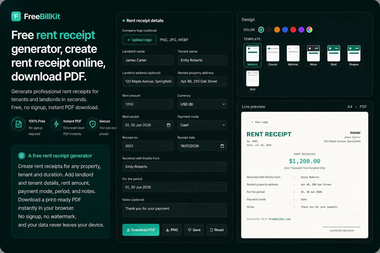 FreeBillKit gallery image