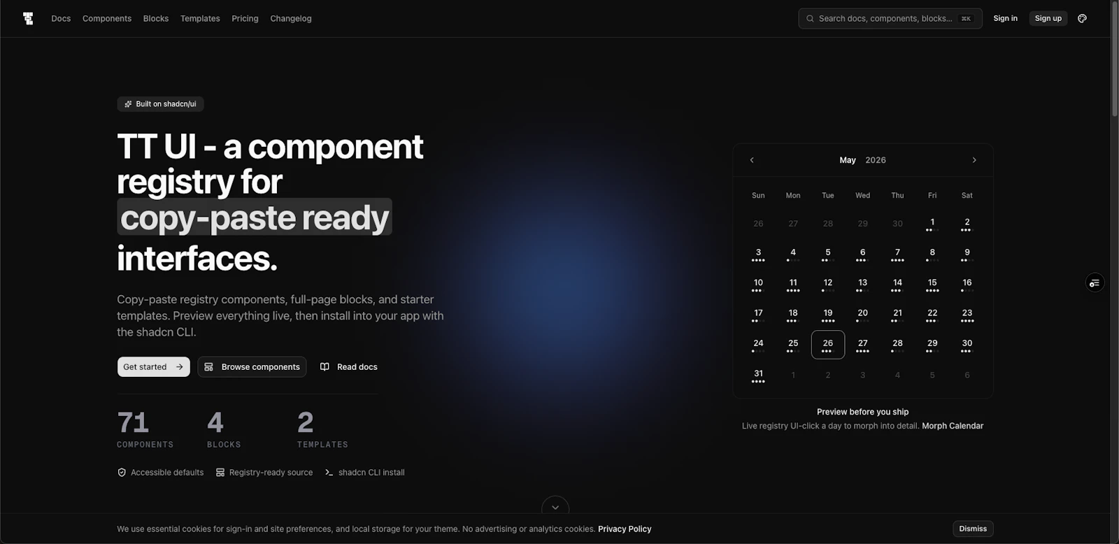 TT UI screenshot 1