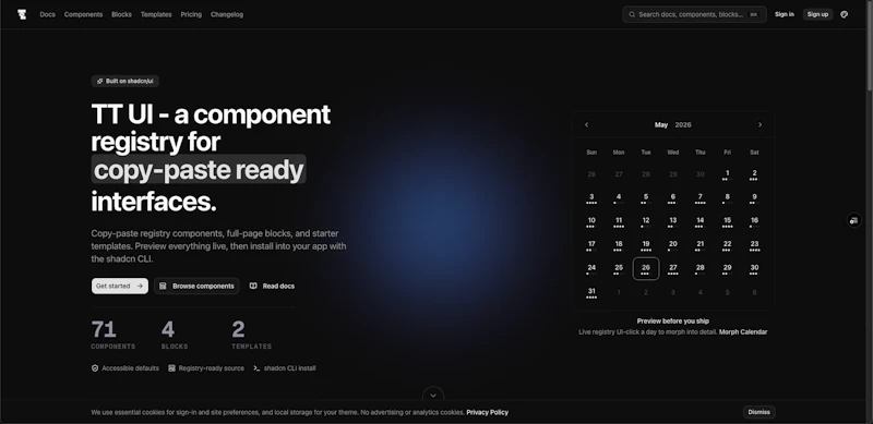 TT UI screenshot 1